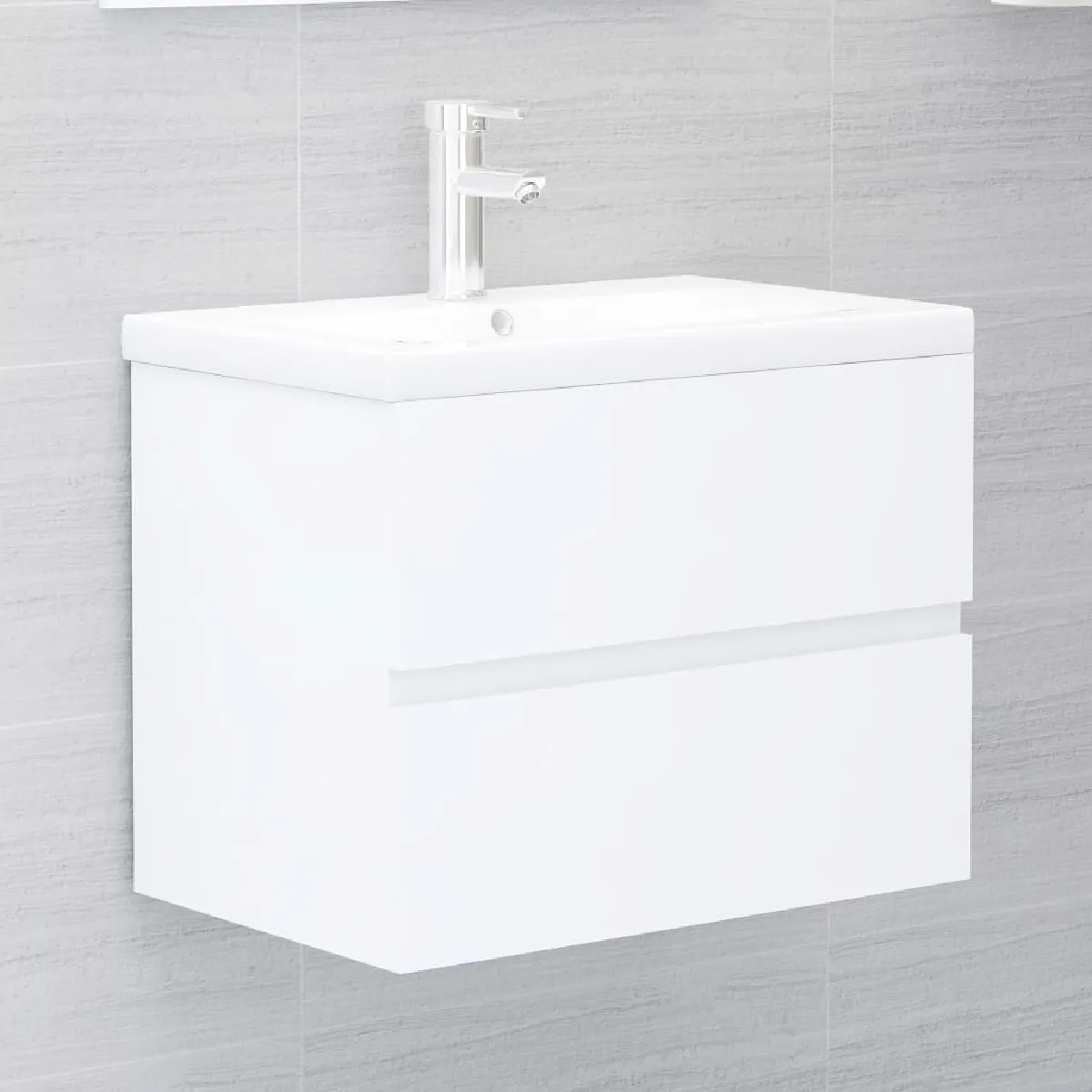 vidaXL Armoire d'évier avec lavabo intégré