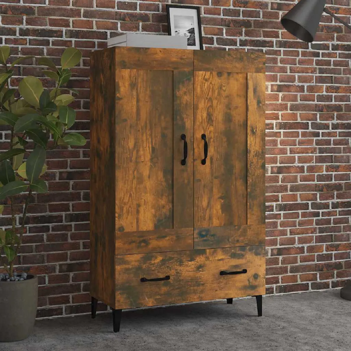 VIDAXL - Buffet Haut - Chêne - 70x31x115 cm - Image 2
