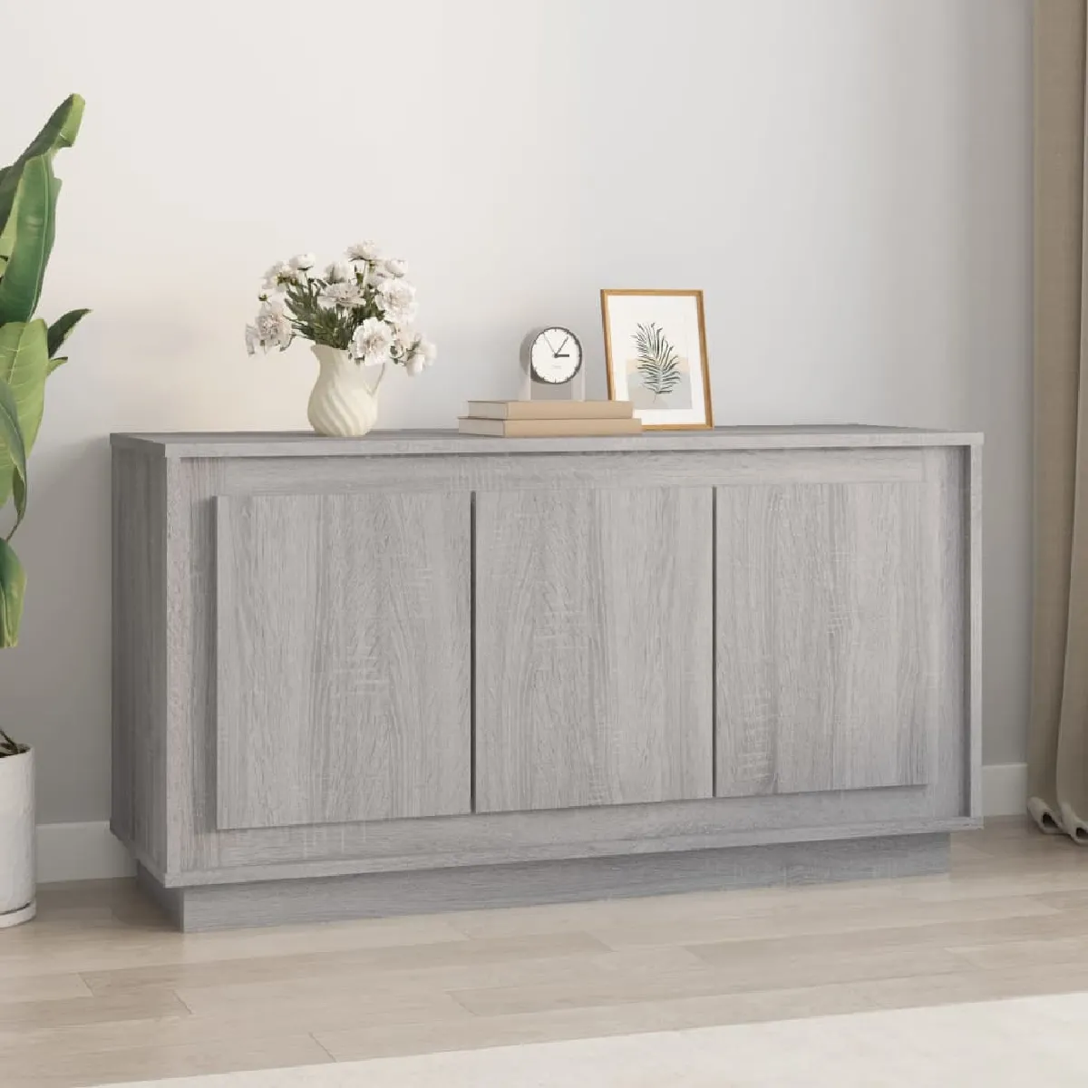 Vidaxl Buffet sonoma gris 102x35x55 cm - vue 2