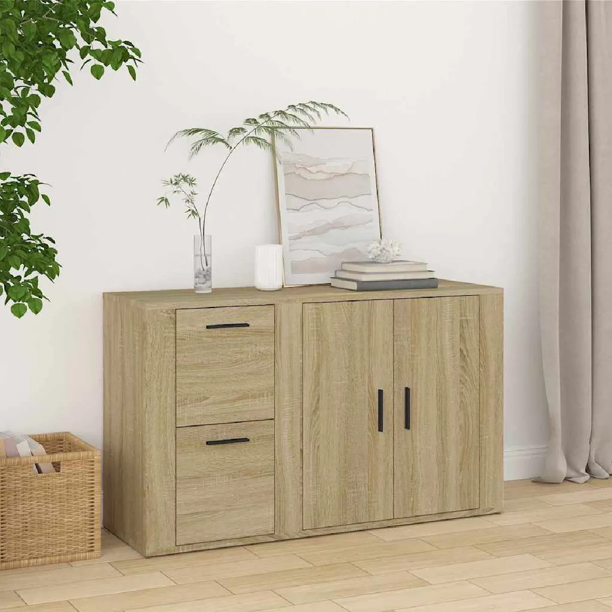 vidaXL - Buffet - Moderne - Chêne Sonoma - 120 cm - Image 3