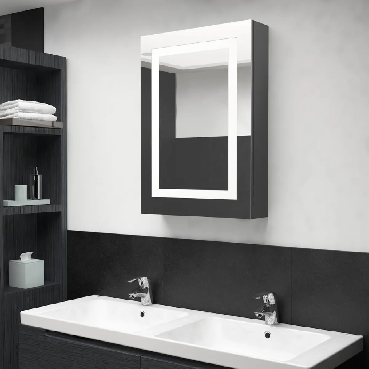 VidaXL Armoire miroir LED - vue 2