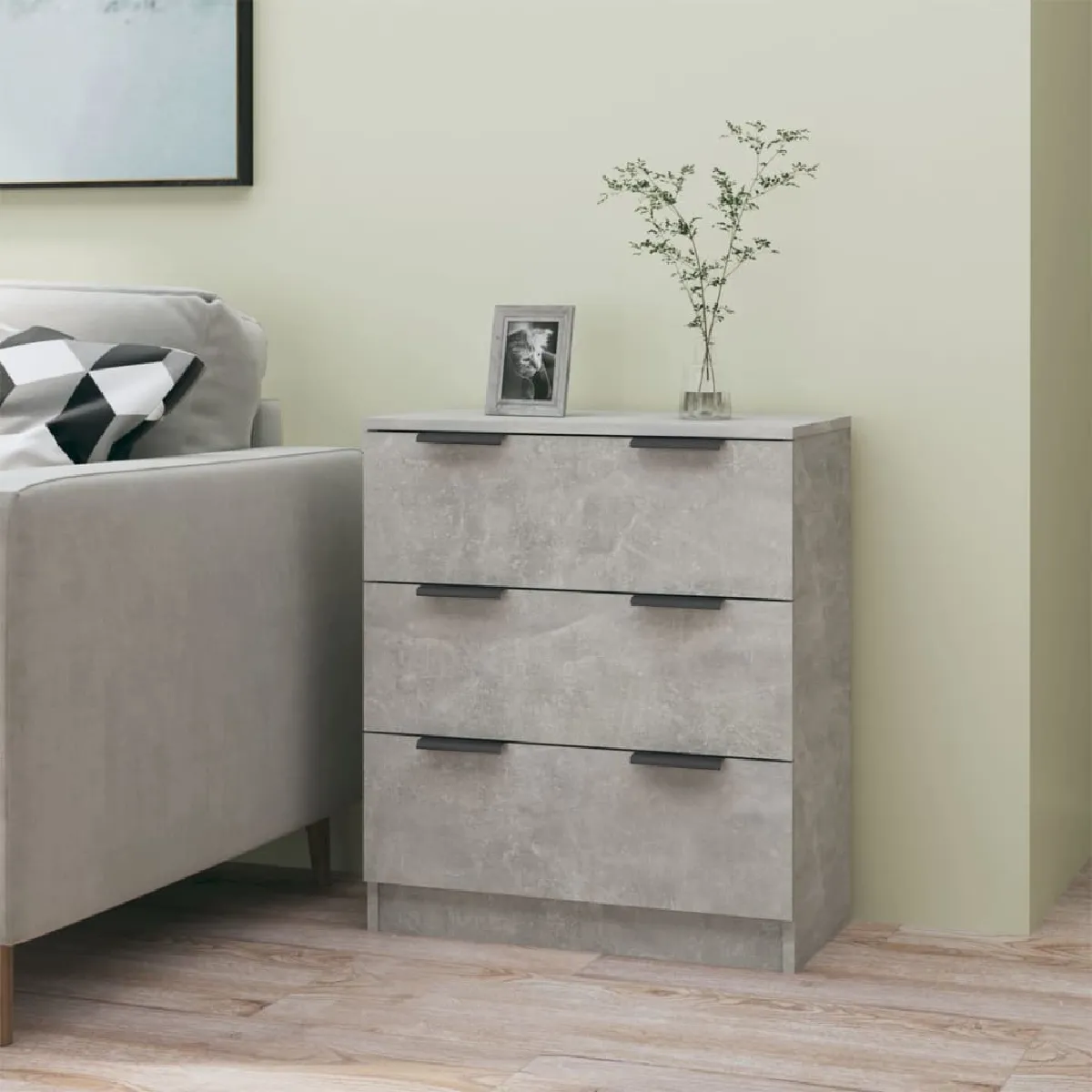 vidaXL Buffet Gris béton 60x30x70 cm