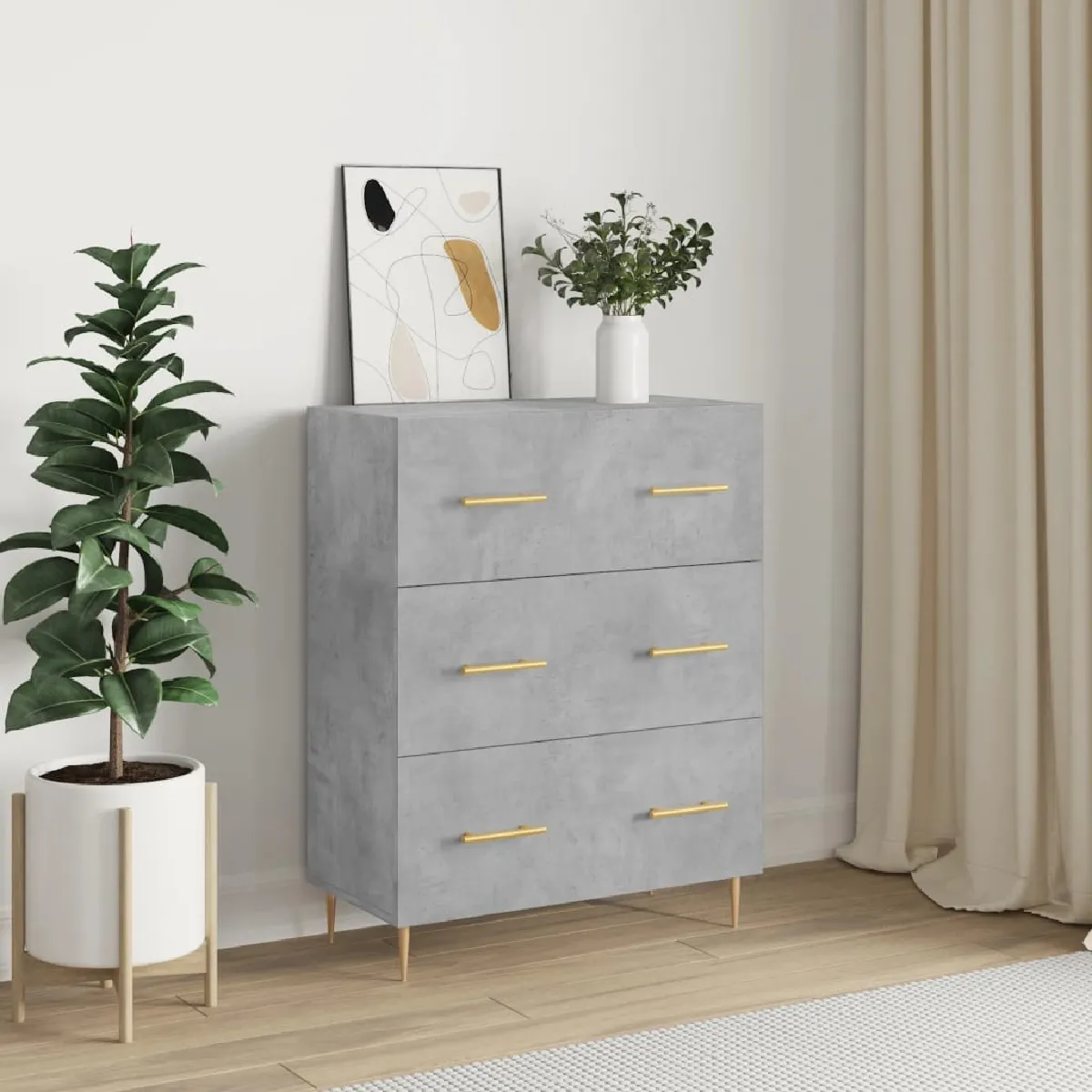 Vidaxl Gris Buffet - Béton