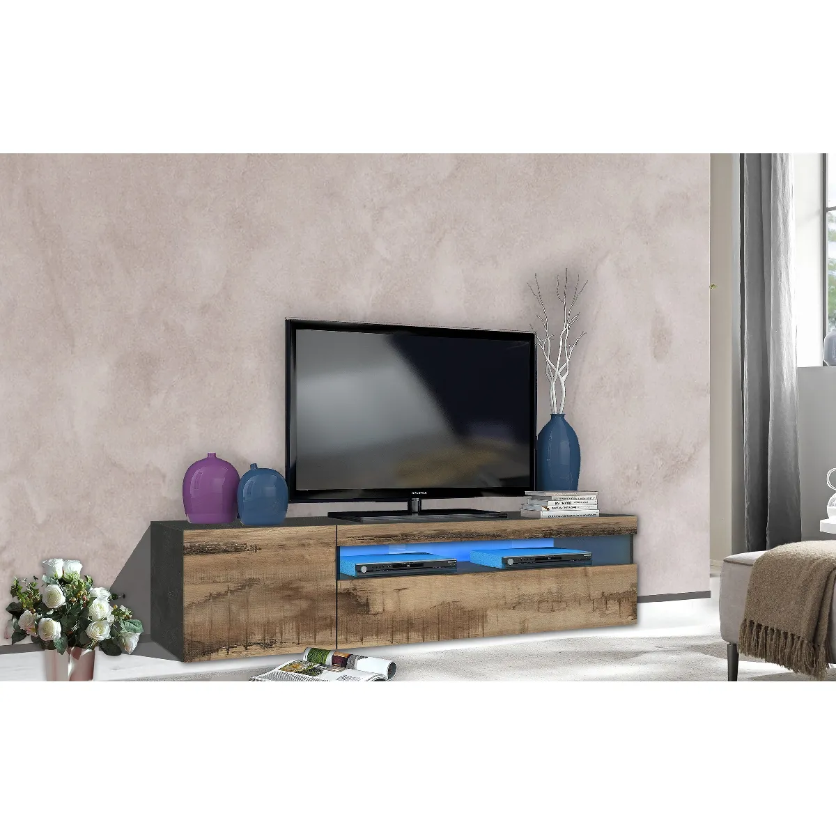 Alter Meuble TV rectangulaire - Ardoise Alter Meuble TV rectangulaire - Ardoise