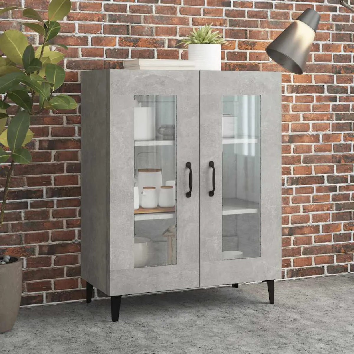 vidaXL Buffet béton 69 5x34x90 cm - vue 3