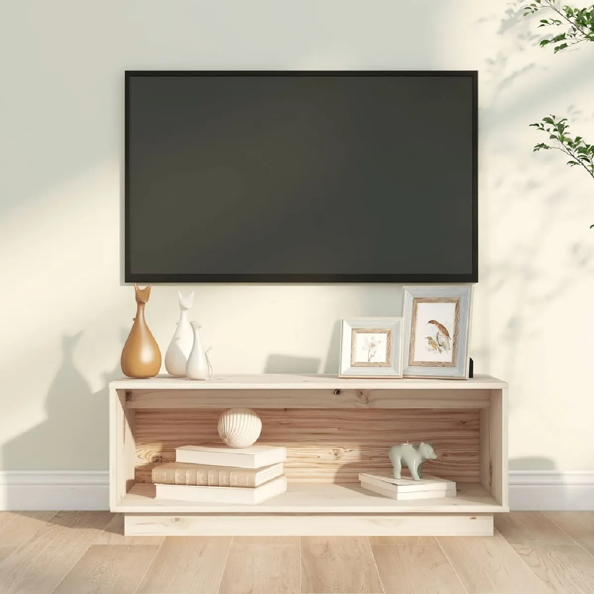 vidaXL Meuble TV Bois de pin 90 cm