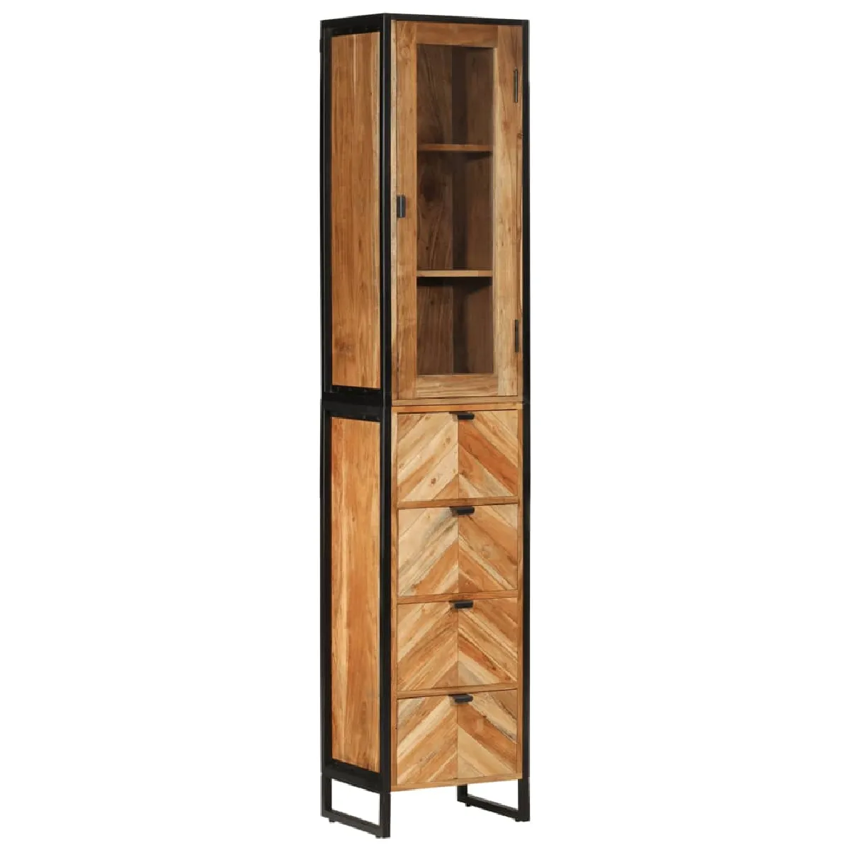 VidaXL Armoire de salle de bain - Acacia/Kaki
