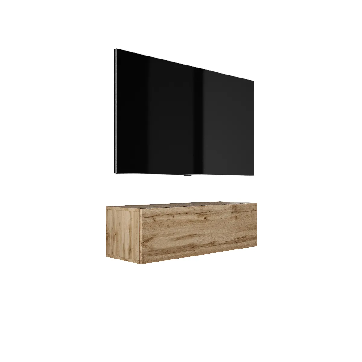 3xeliving Meuble TV suspendu - Chêne wotan 3xeliving Meuble TV suspendu - Chêne wotan