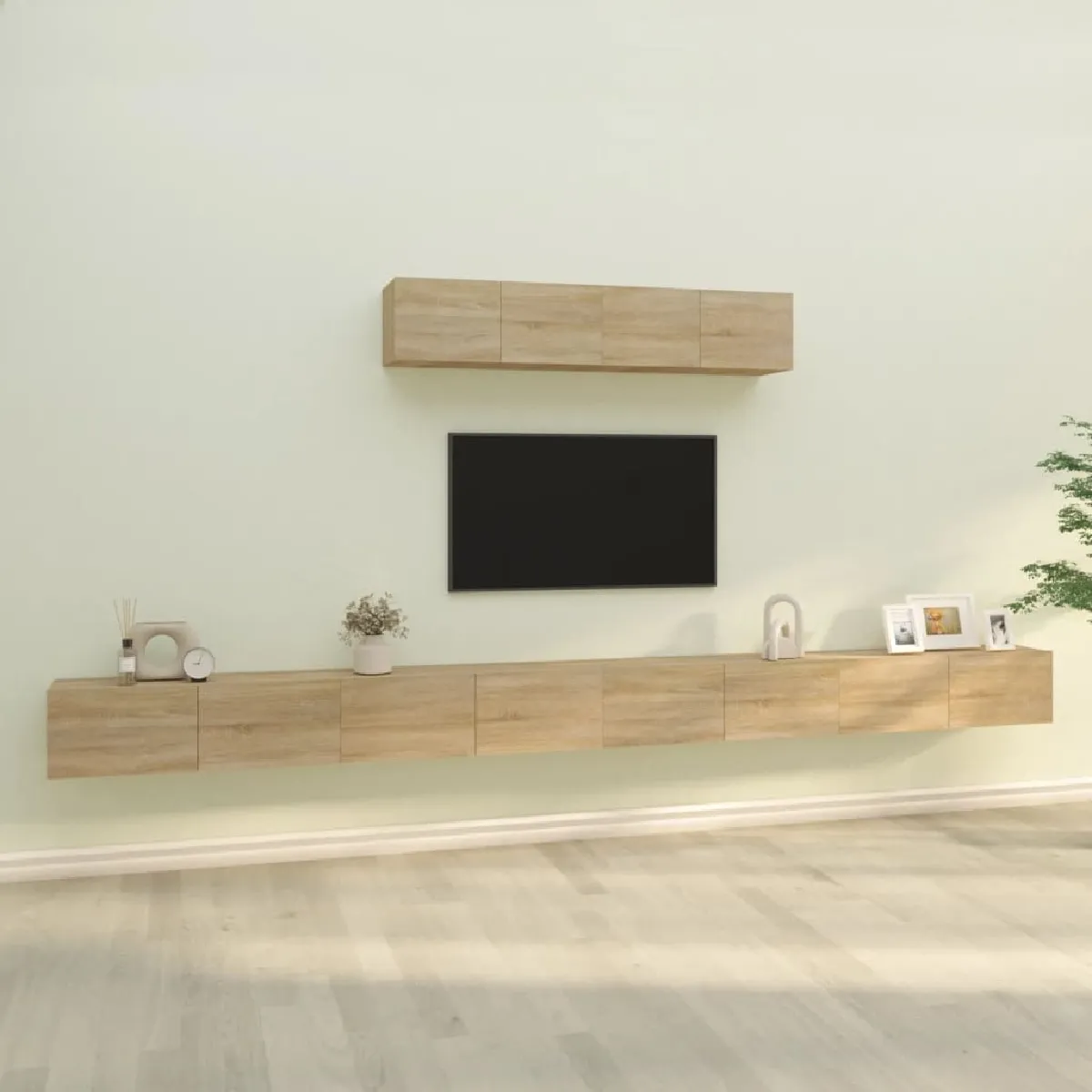 Non Communiqué Marron Ensemble De Meubles Tv 6 Pcs Chêne Sonoma Bois D Ingénierie - Image 3