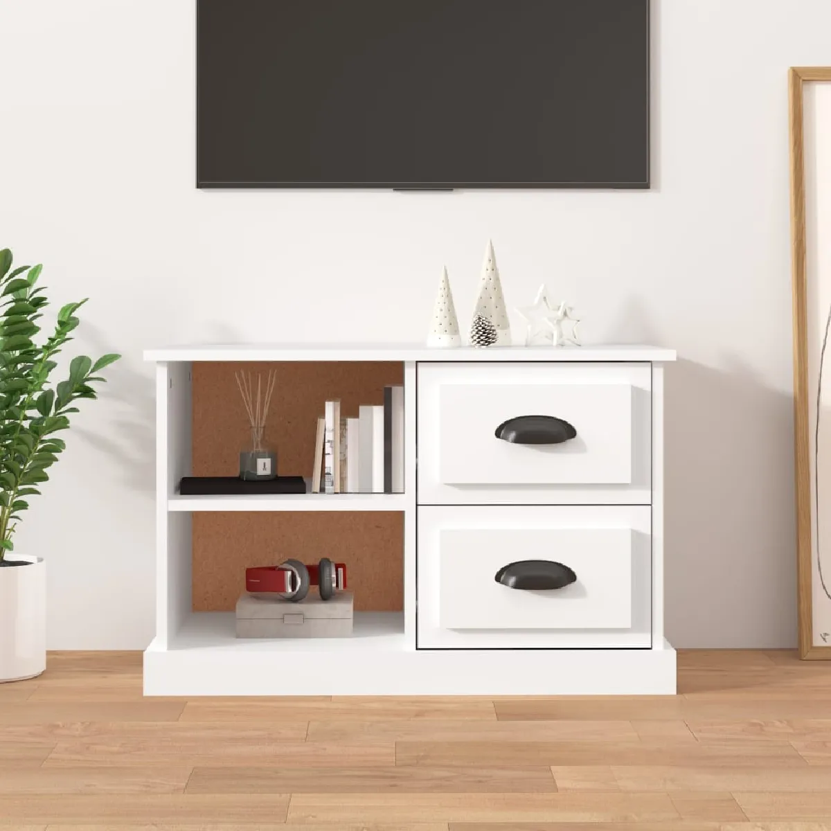 Vidaxl Meuble TV Blanc - Bois d'Ingénierie - 73 cm