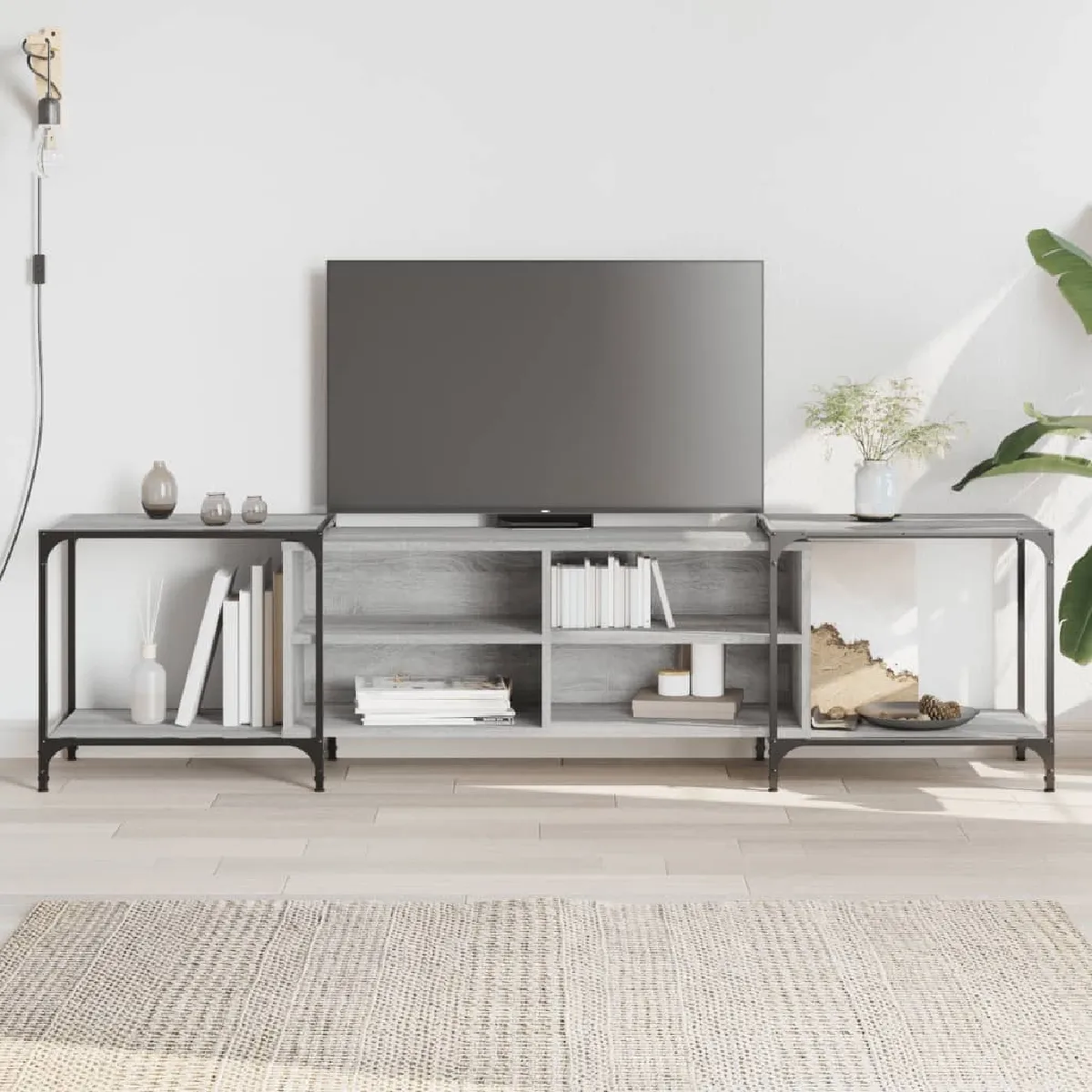 vidaXL Sonoma gris 203cm