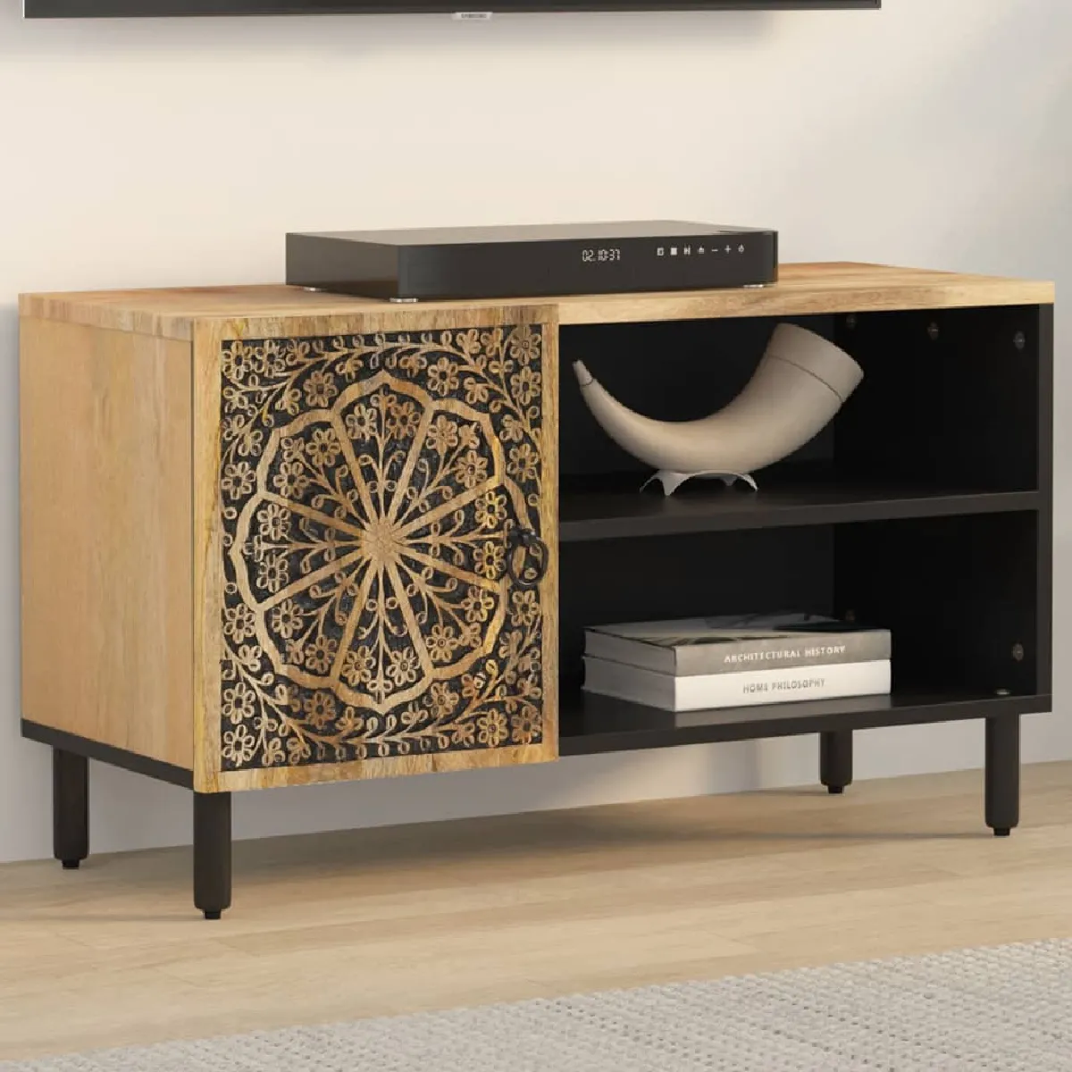 vidaXL Meuble TV - Bois de manguier