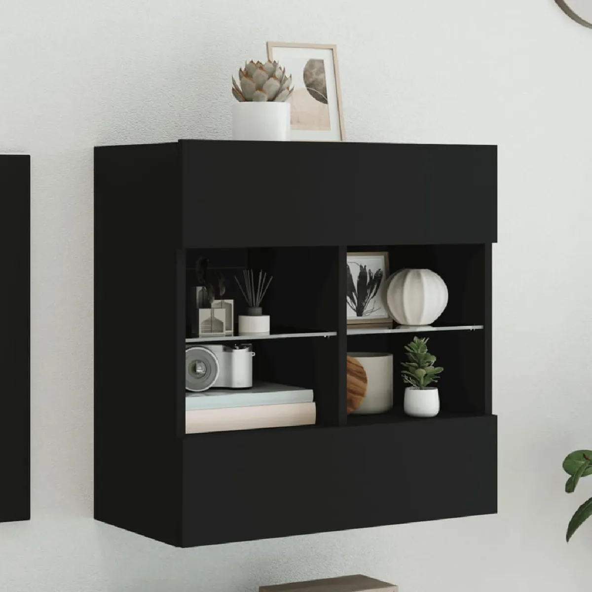 Vidaxl Meuble TV Mural LED 58 cm