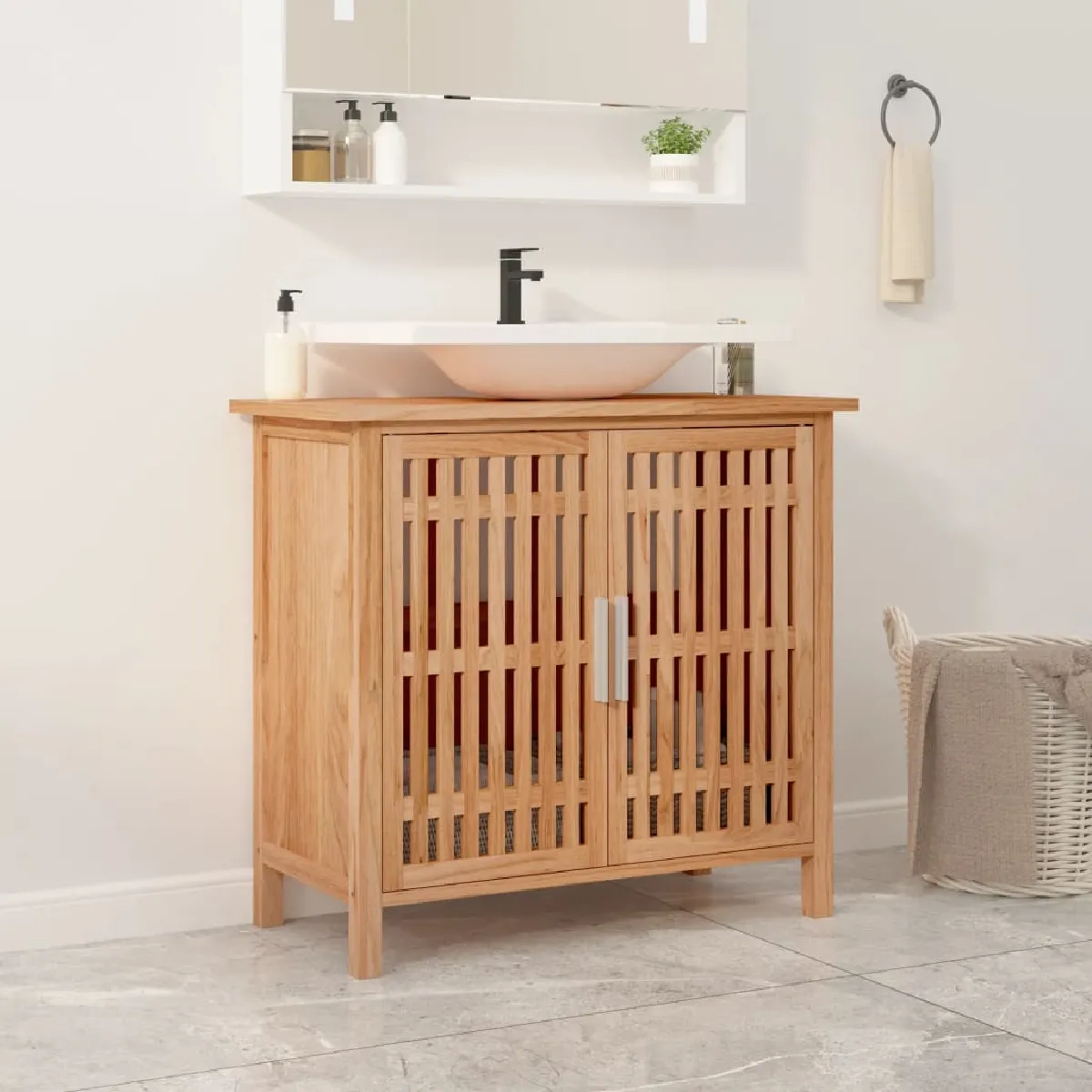 VidaXL Armoire de salle de bain Bois de Noyer