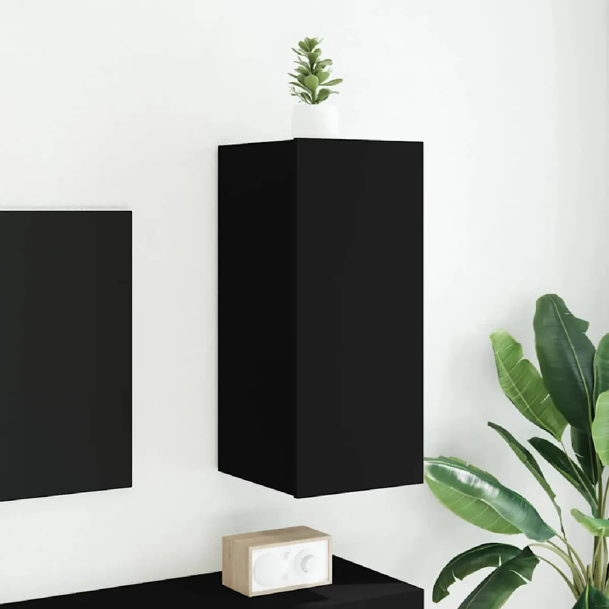VIDAXL - Meuble TV Mural Suspendu - Meuble Télé Flottant avec Rangement et Éclairage LED - Image 3