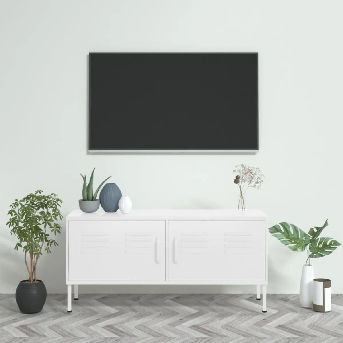 vidaXL Meuble TV Acier - vue 3
