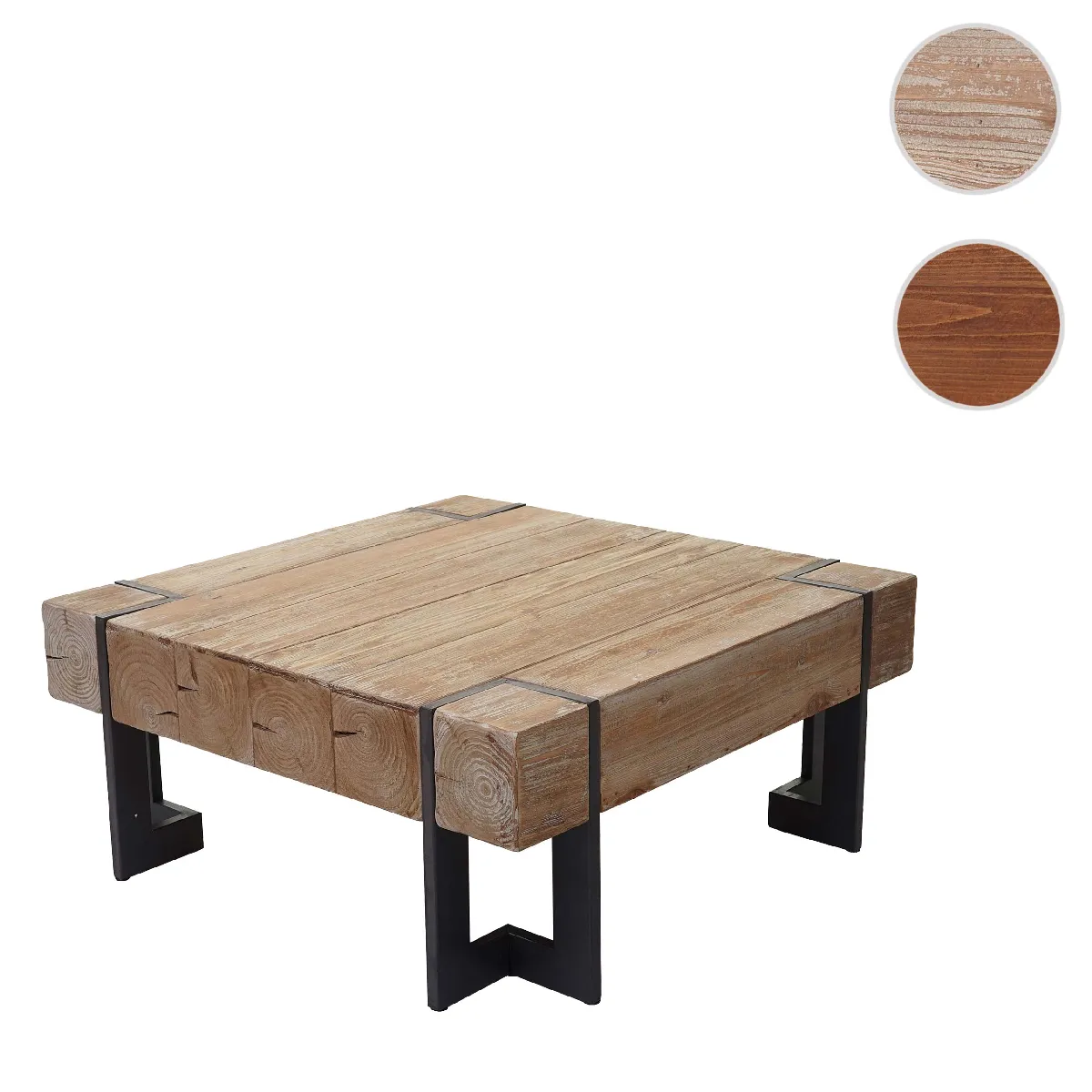 Meilleurs prix pour Mendler Table basse carrée vintage - Marron