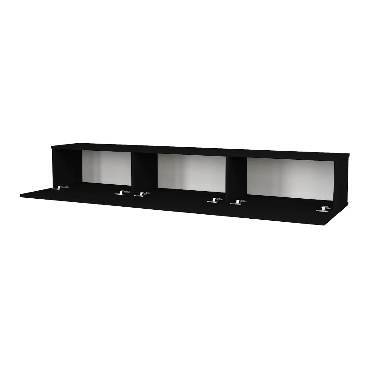 helloshop26 Meuble TV 180 cm - Noir