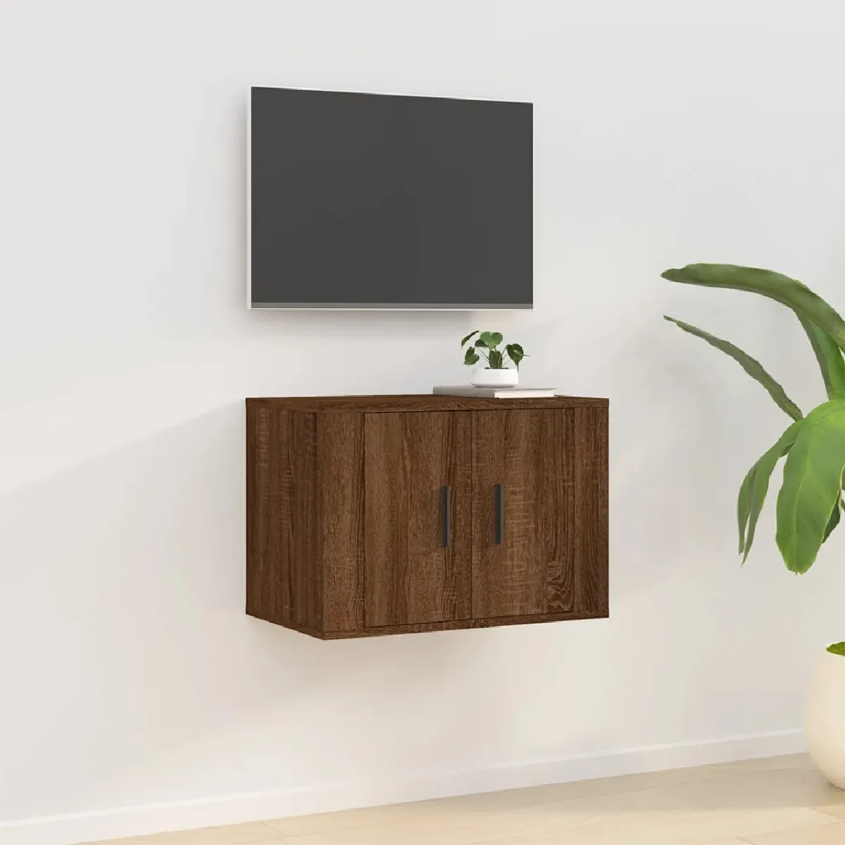 VIDAXL Meuble TV mural Chêne - vue 3