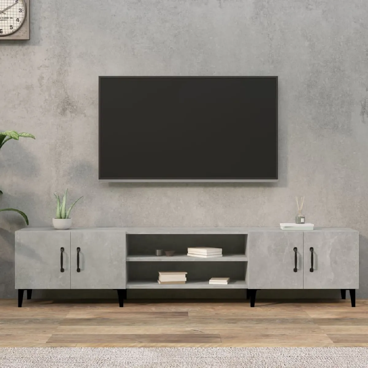 Vidaxl Meuble TV blanc - 180 cm