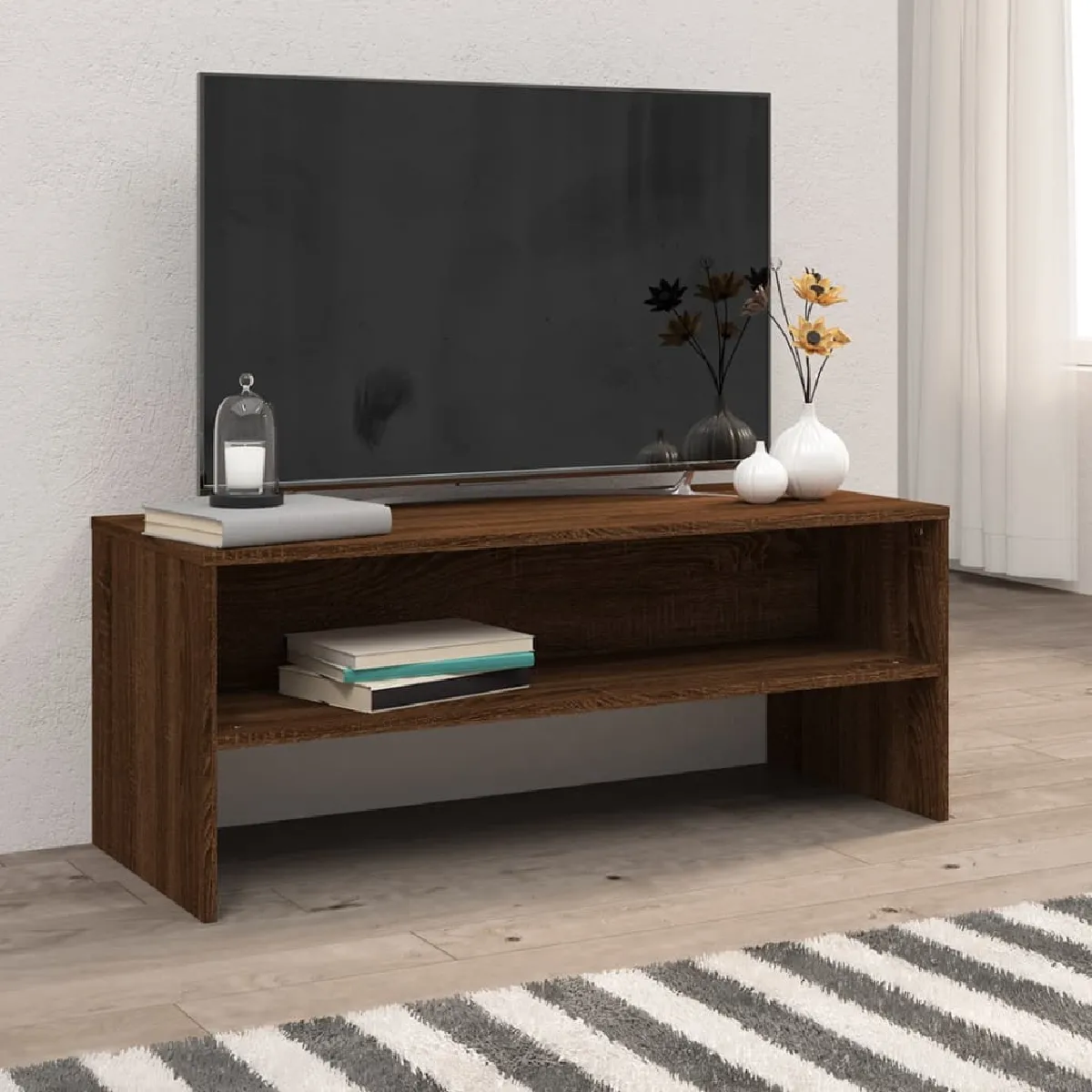 vidaXL Meuble TV Chêne 102x36x50 cm - vue 3