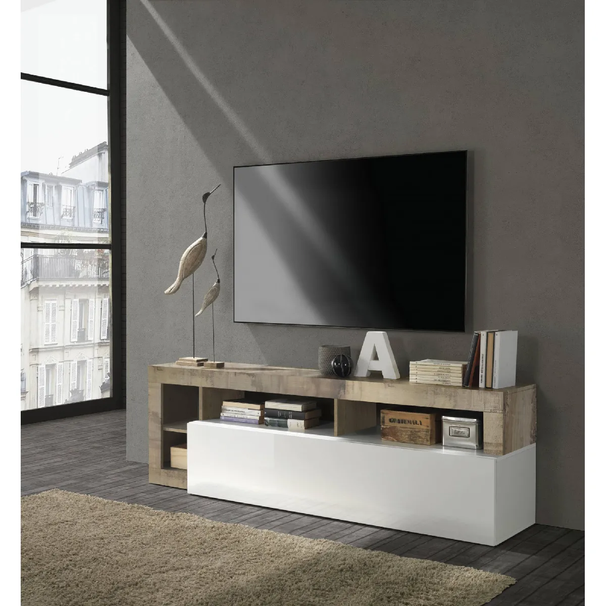 Alter Meuble TV - Blanc Alter Meuble TV - Blanc
