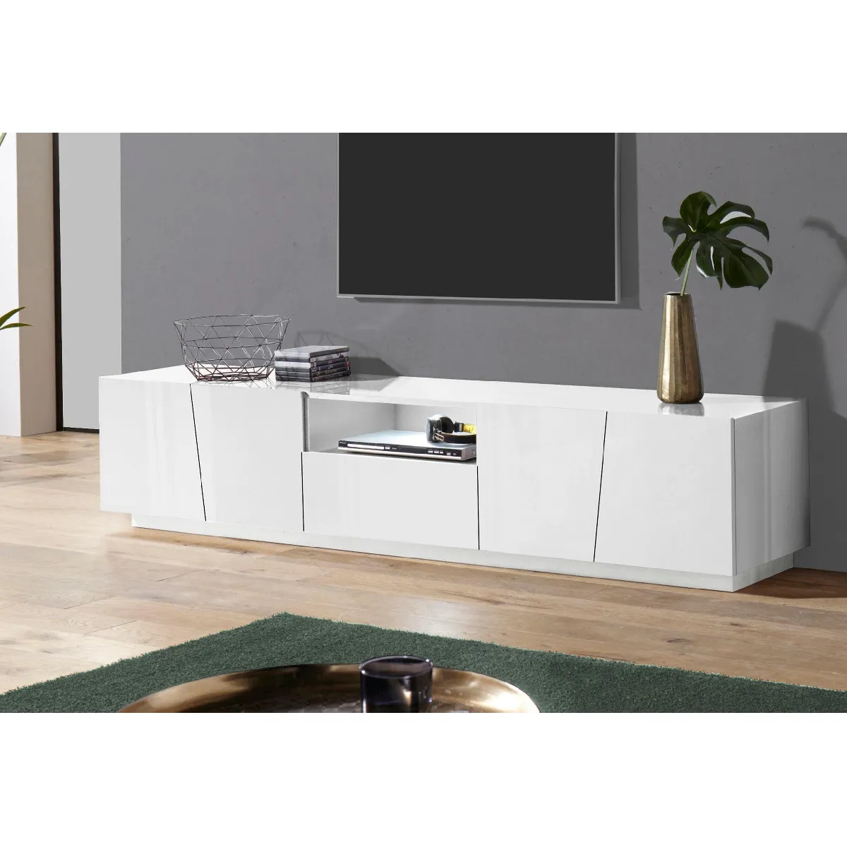 Alter Meuble TV LED - Blanc Alter Meuble TV LED - Blanc