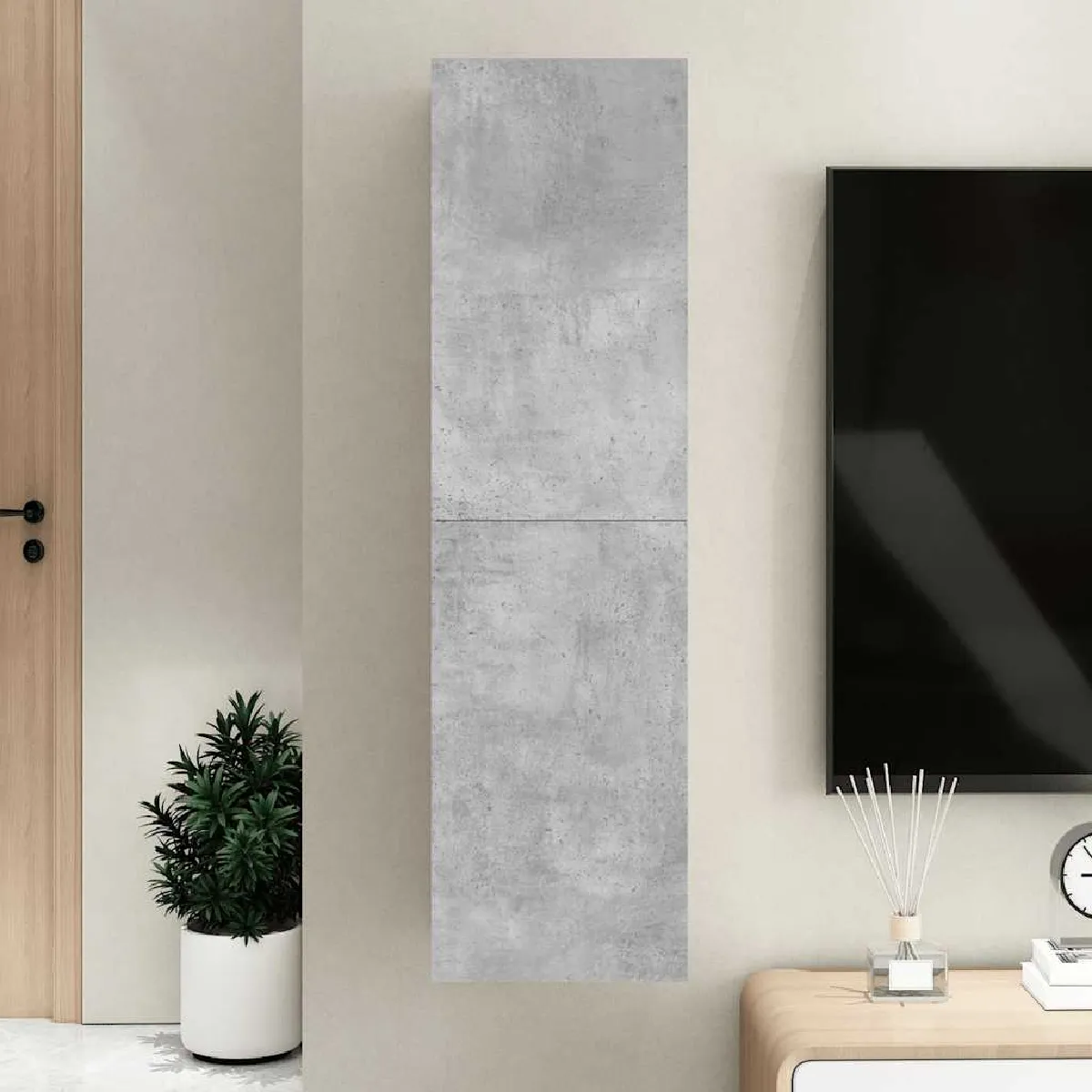 vidaXL Meuble TV Gris béton 803370