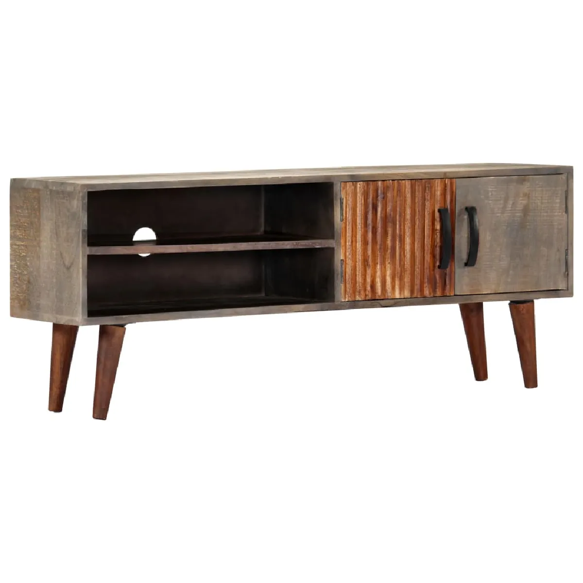 Vidaxl Gris Meuble Tv Manguier