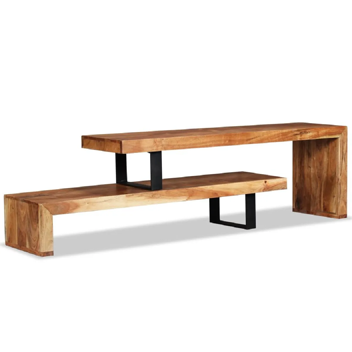Helloshop26 Meuble TV bois d'acacia - Marron