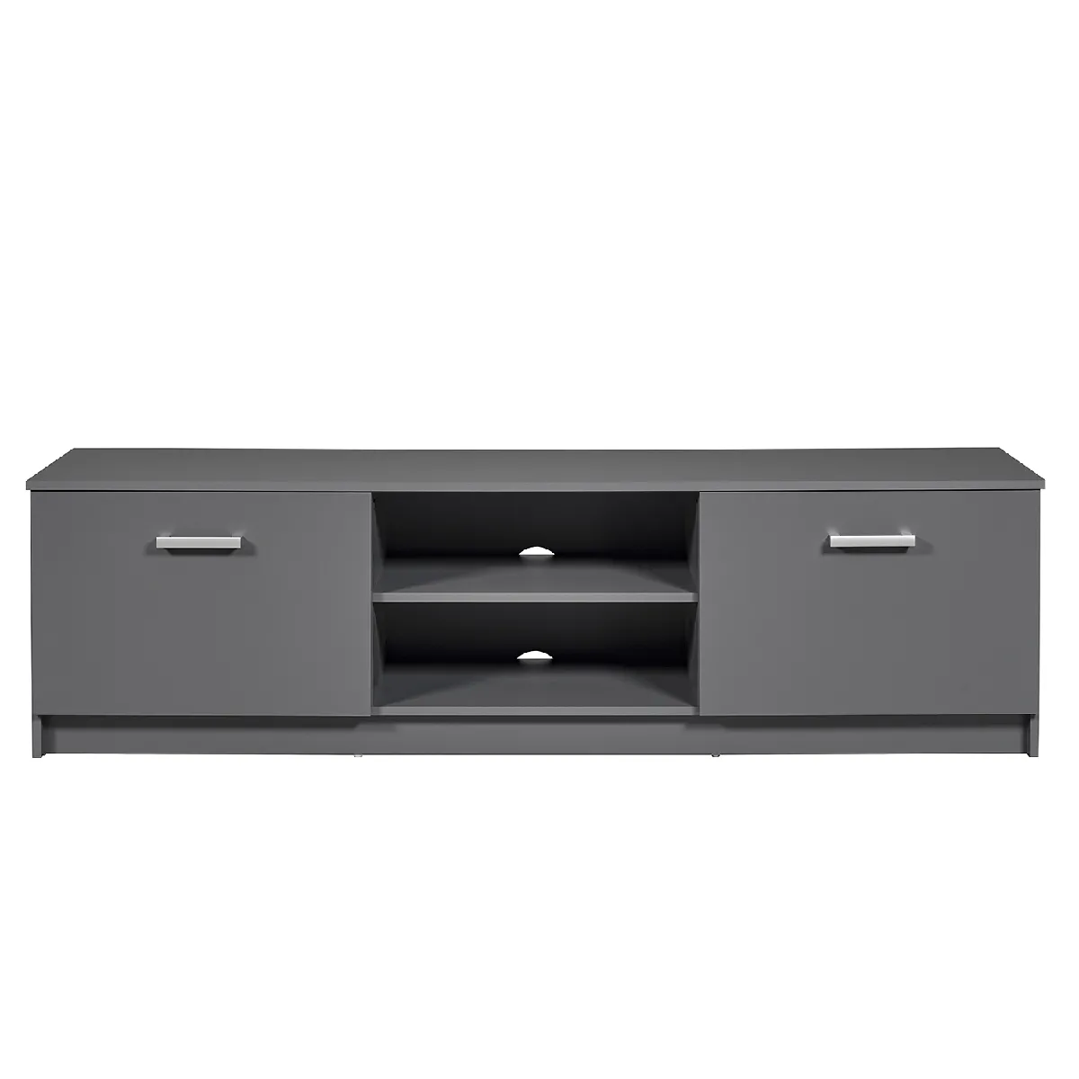 Pegane Meuble TV moderne - Gris graphite