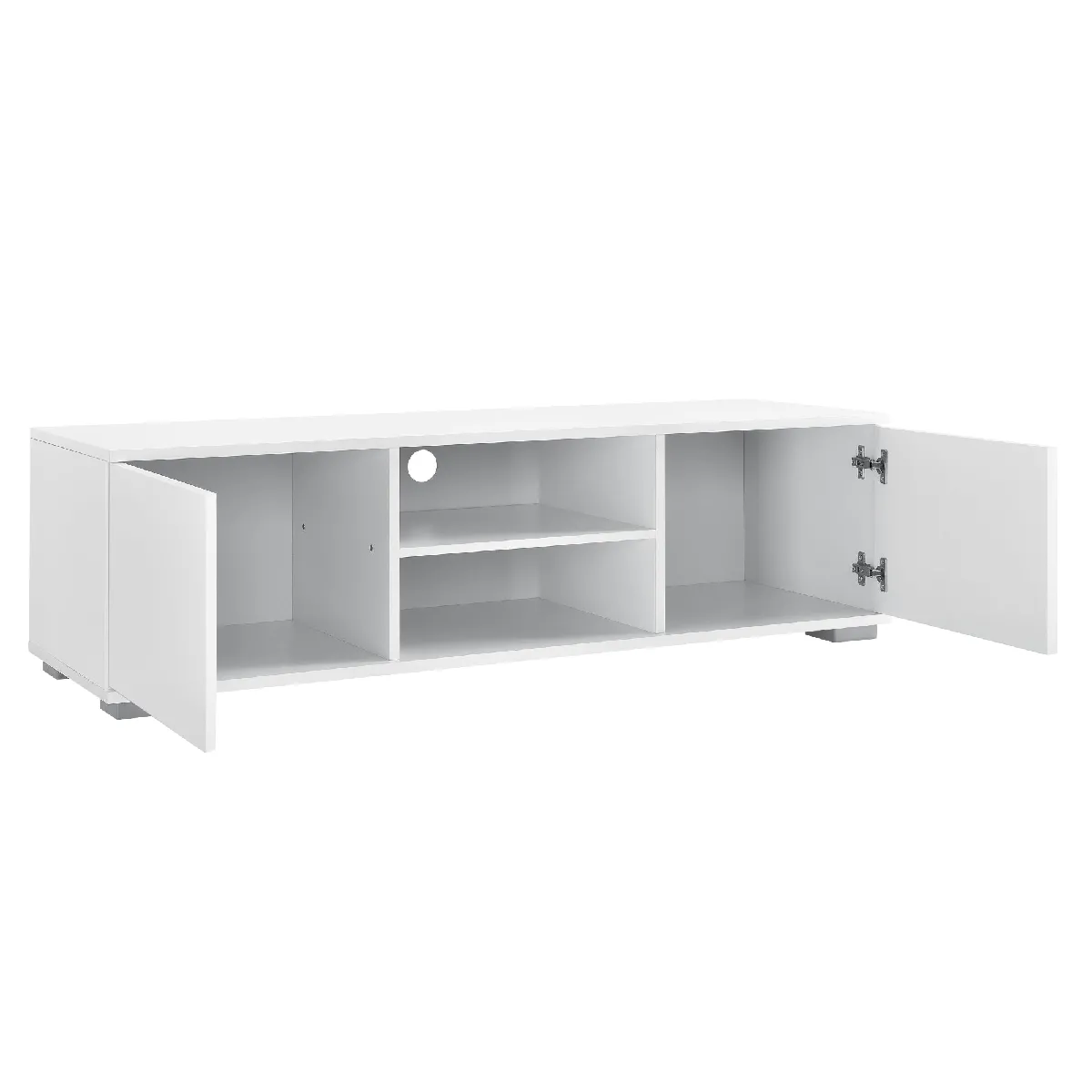 Meuble TV bas 120 cm - Blanc