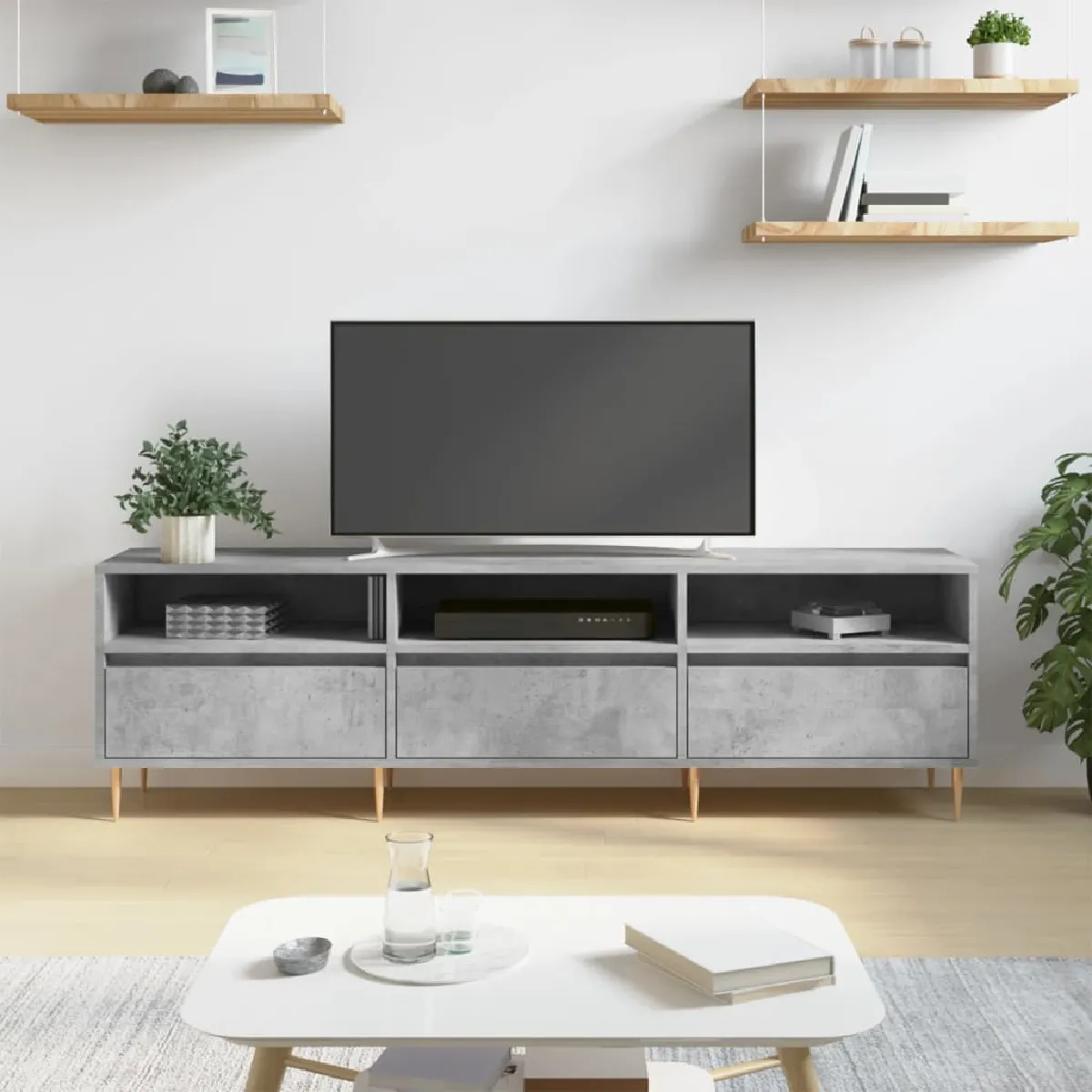 VidaXL Meuble TV Béton - vue 8