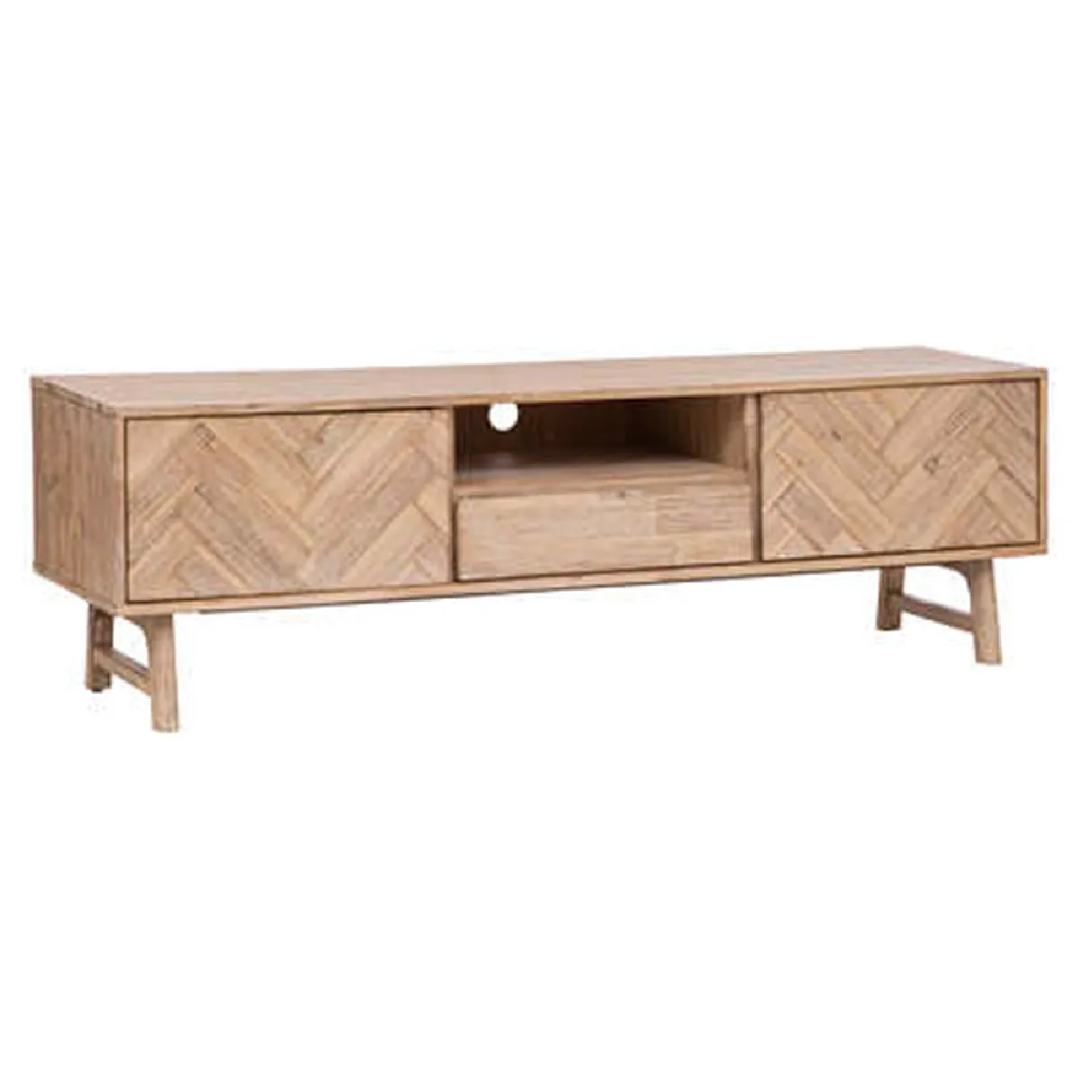 Pegane Meuble TV en bois d'acacia - Beige