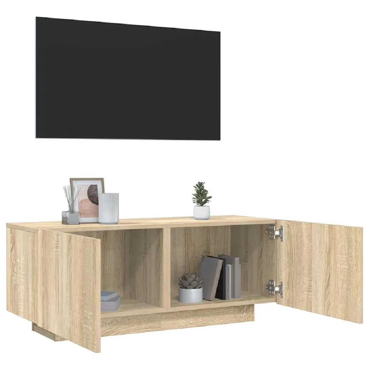 Vidaxl Meuble TV Chêne sonoma 100x35x40 cm