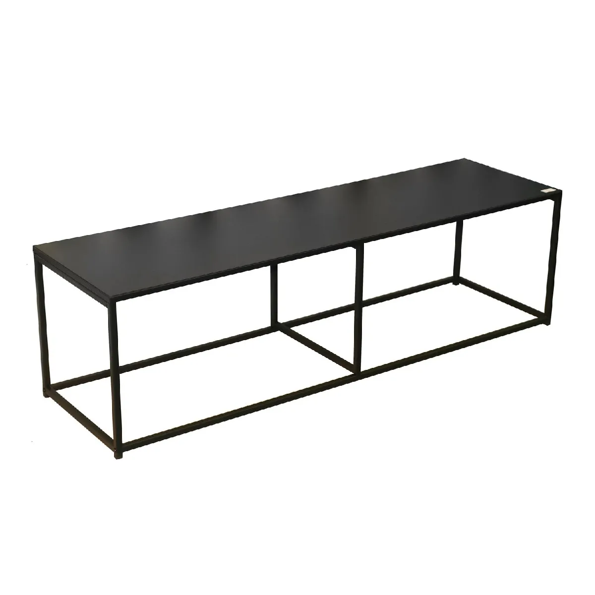 Meuble TV design en métal Madison - L. 140 x H. 40 cm - Noir Meuble TV design en métal Madison - L. 140 x H. 40 cm - Noir