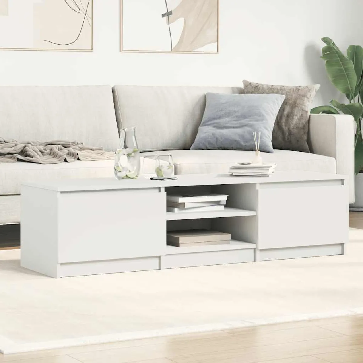 Meuble TV Sonoma gris 140x40x35 cm Bois d'ingénierie-S19928
