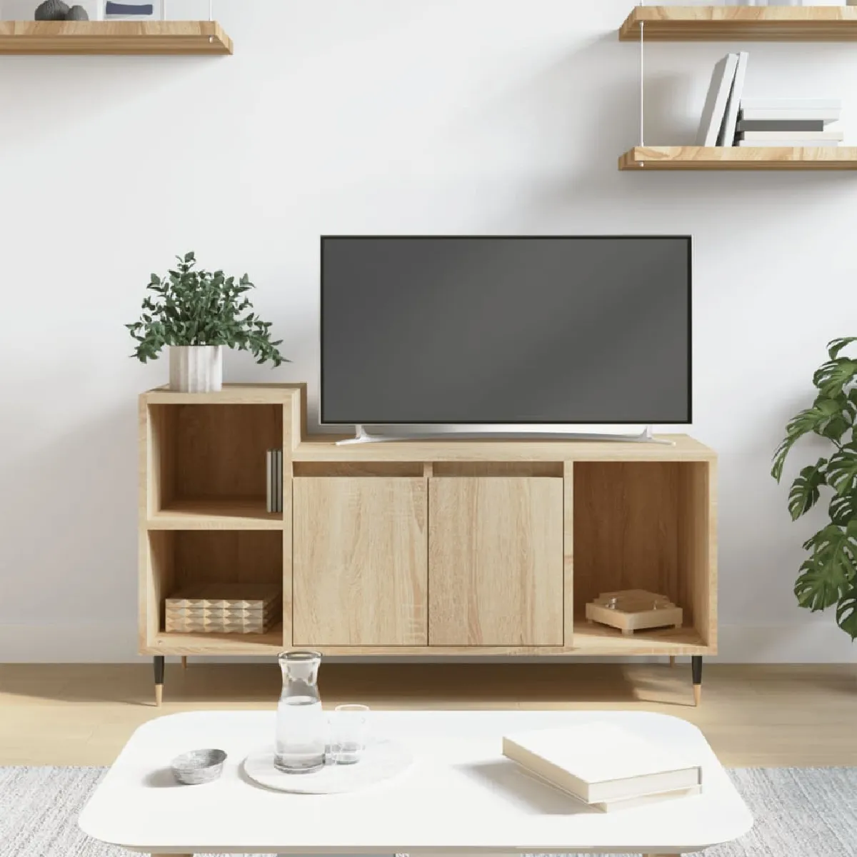 Vidaxl Meuble TV Chêne Sonoma 100x35x55 cm