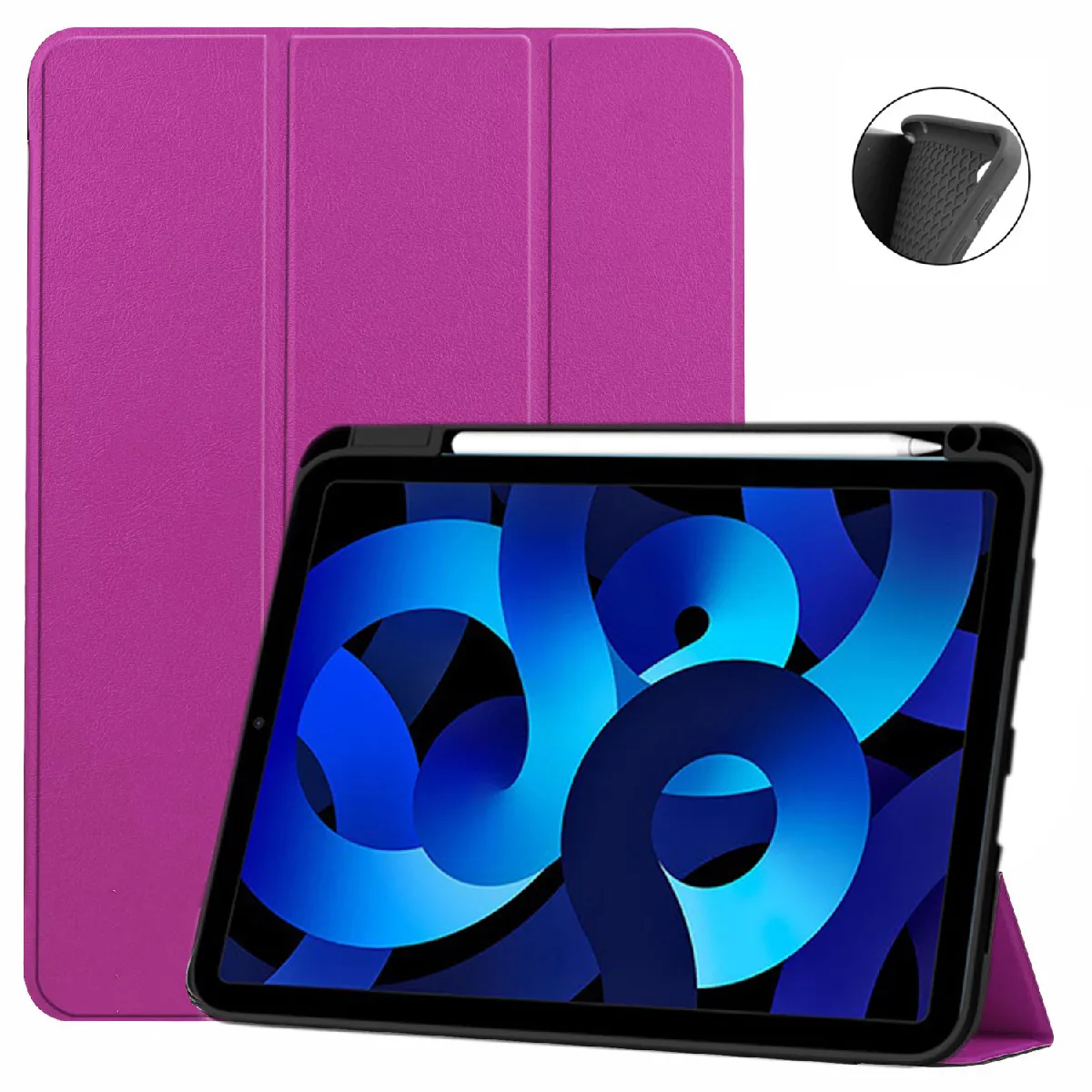 Xeptio Violet Étui Pliable Avec Porte-Stylet Pour Apple Ipad 10,9 Pouces 2022 4G/5G