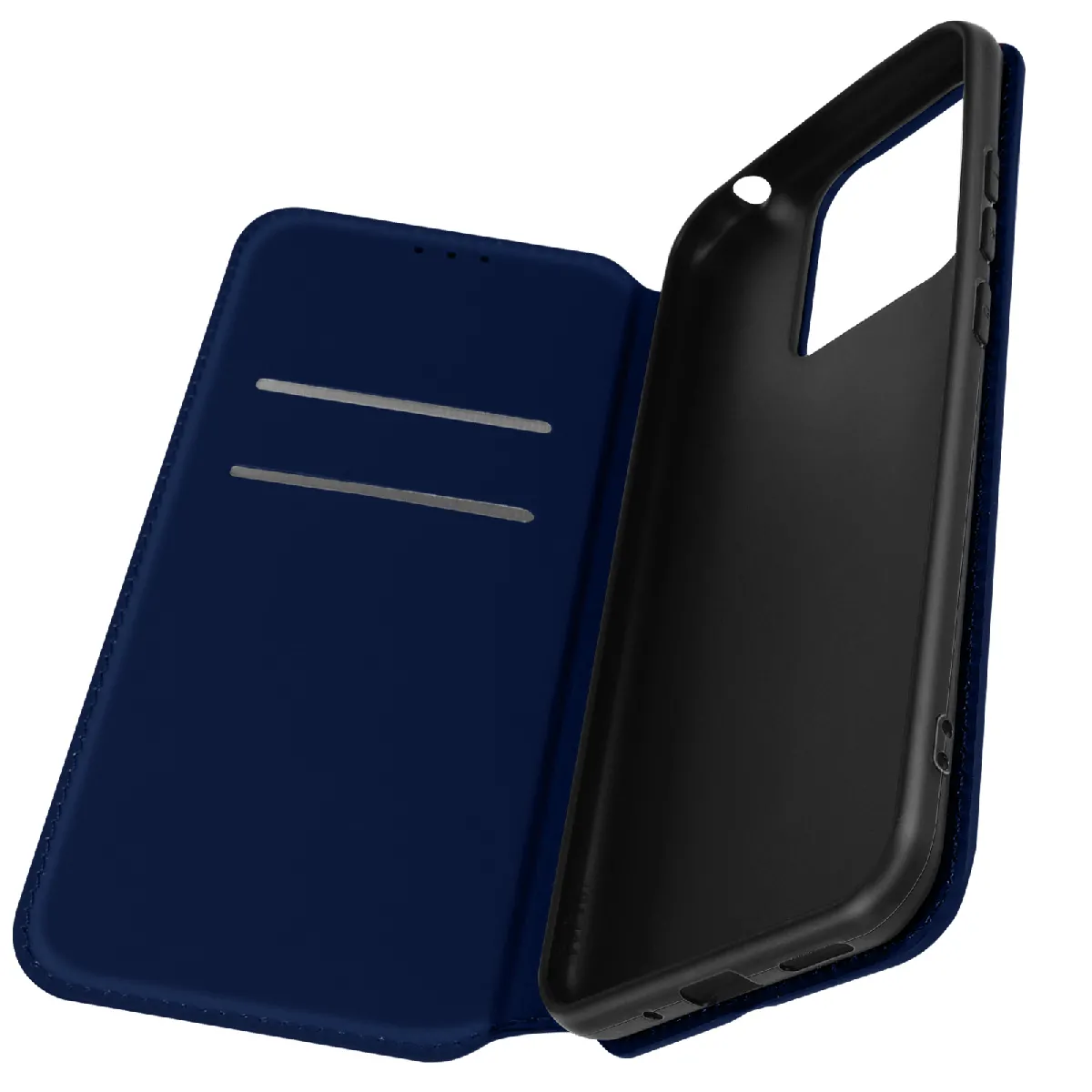 Avizar Bleu Housse Pour Xiaomi Redmi 10A Clapet Portefeuille Support Vidéo Nuit