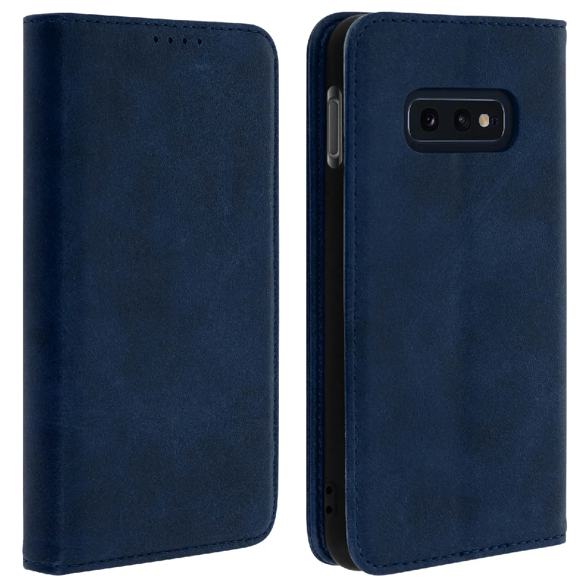 Avizar Bleu Housse Pour Samsung Galaxy S10e Porte-Cartes Support Stand Coque Silicone Nuit