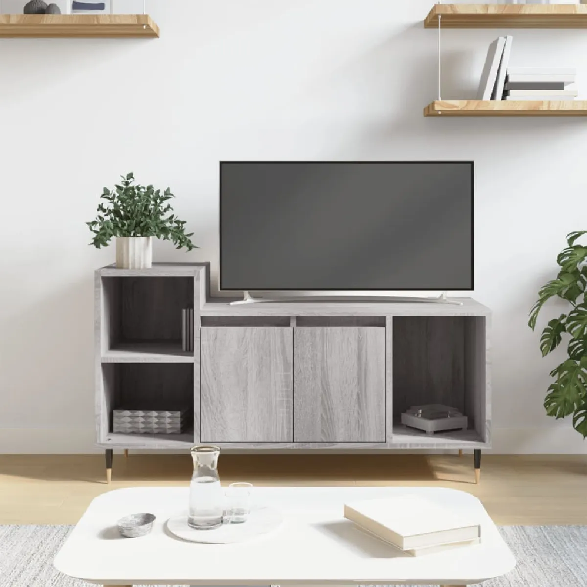 Vidaxl Gris Meuble Tv