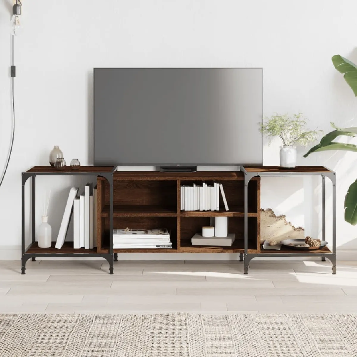 Vidaxl Meuble TV 153 cm - Chêne