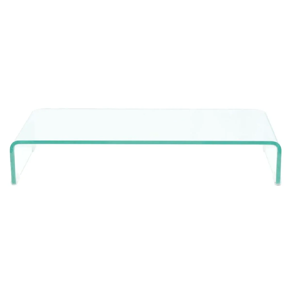 Helloshop26 Meuble TV en verre - Transparent