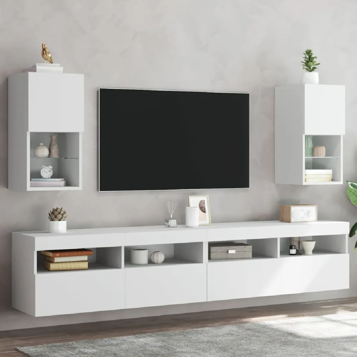 vidaXL Meubles TV LED