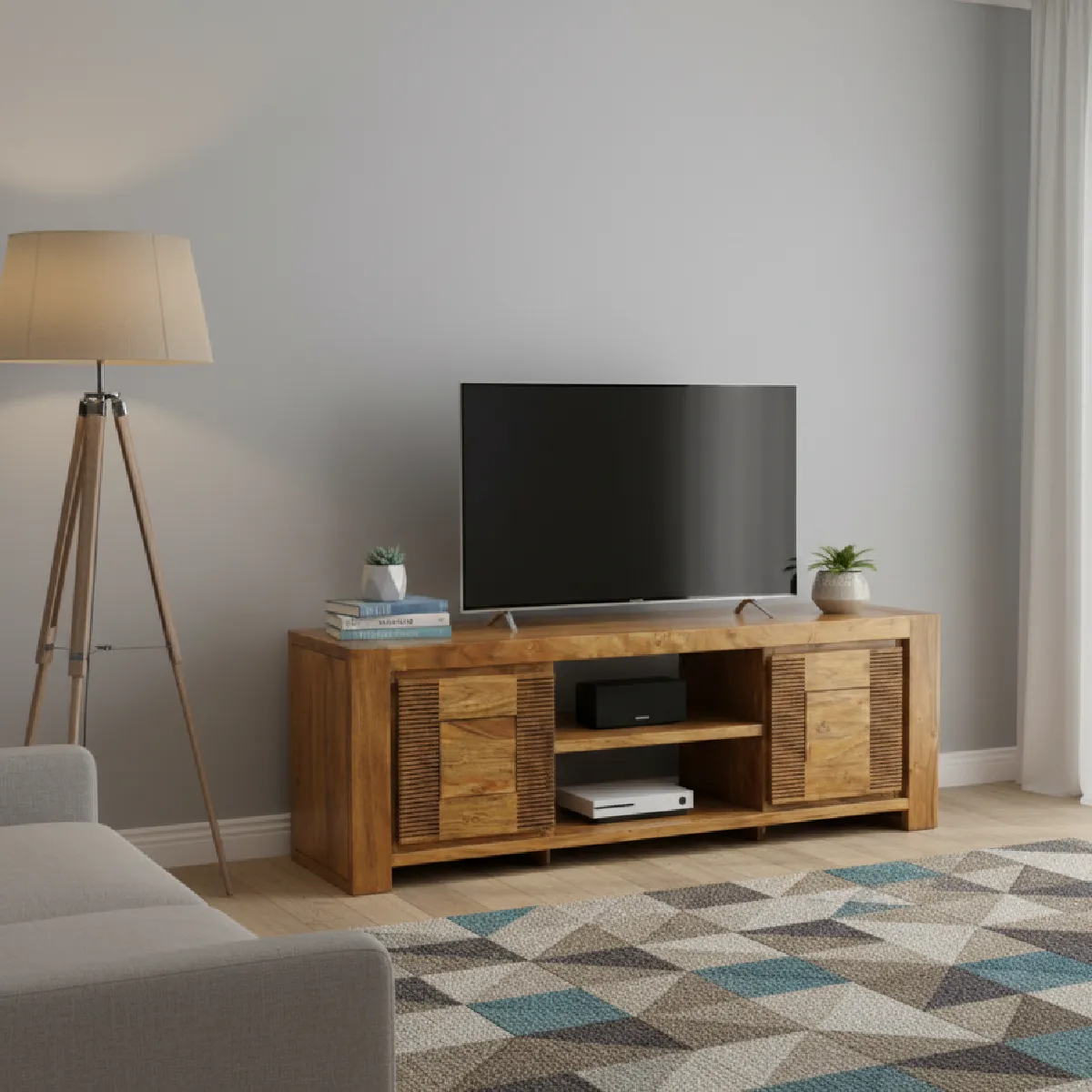 BOIS & CHIFFONS Meuble TV Acacia Verone