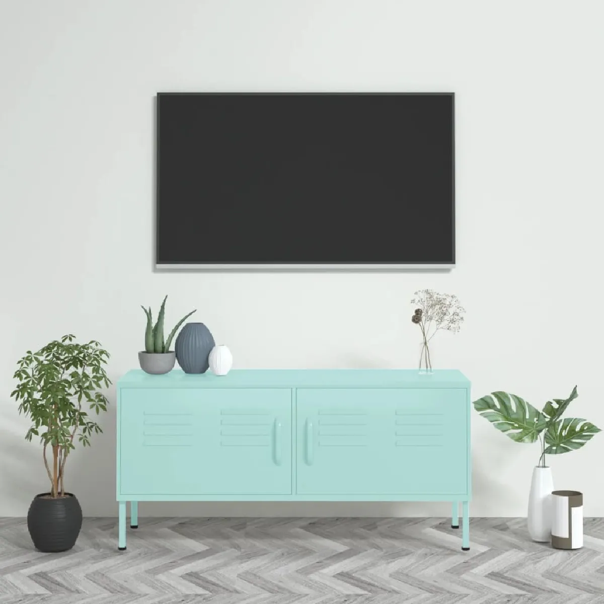 Vidaxl Meuble TV - Vert menthe 105 cm