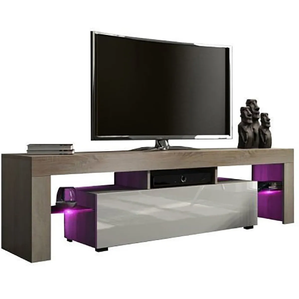 DUSINE Meuble TV SPIDER LED Chêne DUSINE Meuble TV SPIDER LED Chêne