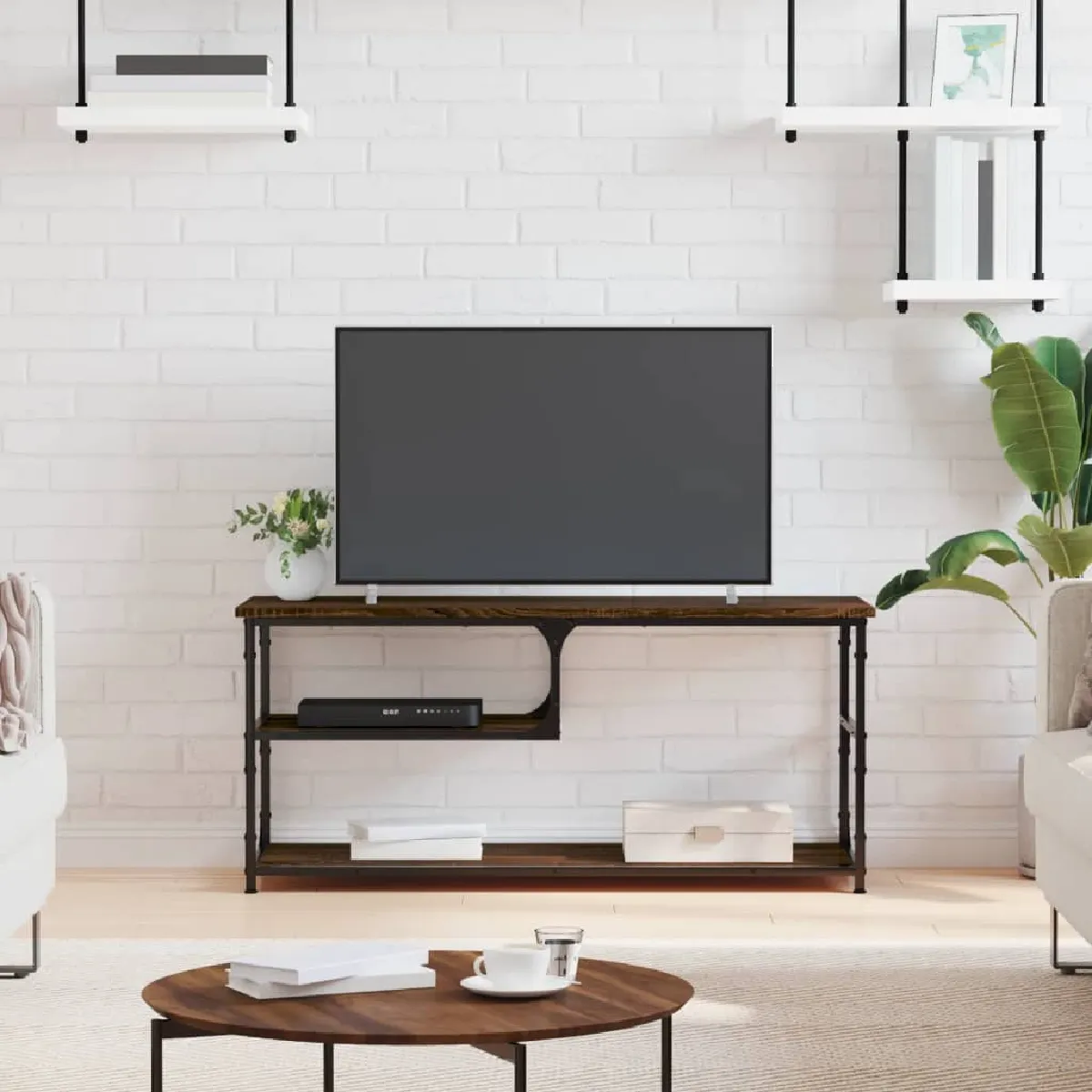 Vidaxl Marron Meuble Tv - Chêne