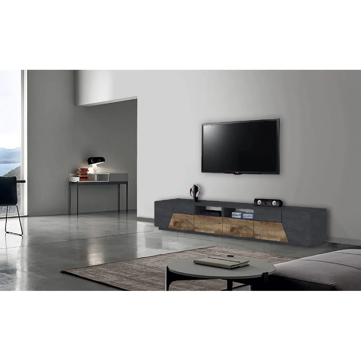 Alter Meuble TV moderne - Ardoise Alter Meuble TV moderne - Ardoise